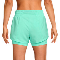 Nike pantalones y mallas cortas fitness mujer W NK ONE DF MR 3IN 2N1 SHORT vista trasera
