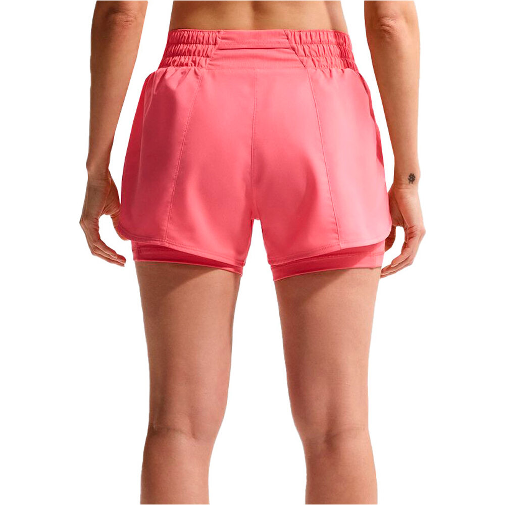 Nike pantalones y mallas cortas fitness mujer W NK ONE DF MR 3IN 2N1 SHORT vista trasera