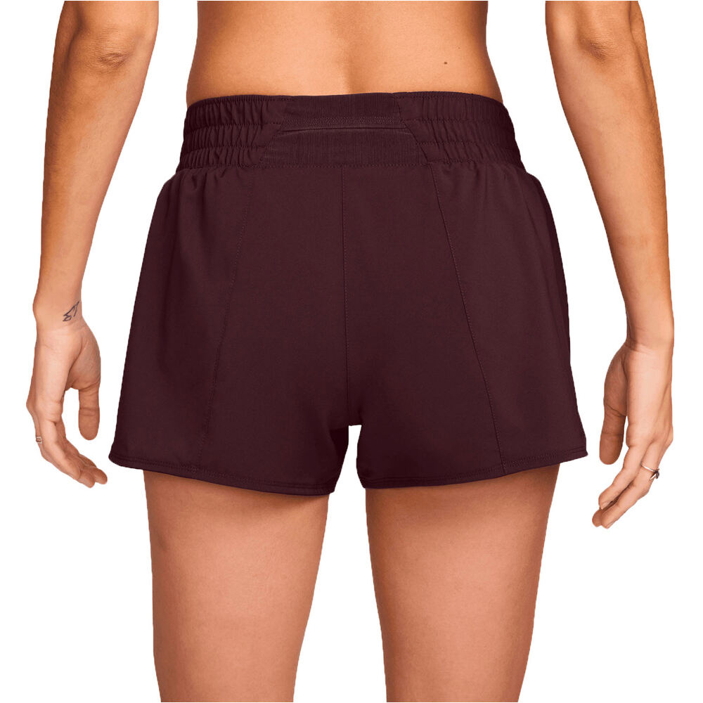 Nike pantalones y mallas cortas fitness mujer W NK ONE DF MR 3IN BR SHORT vista trasera