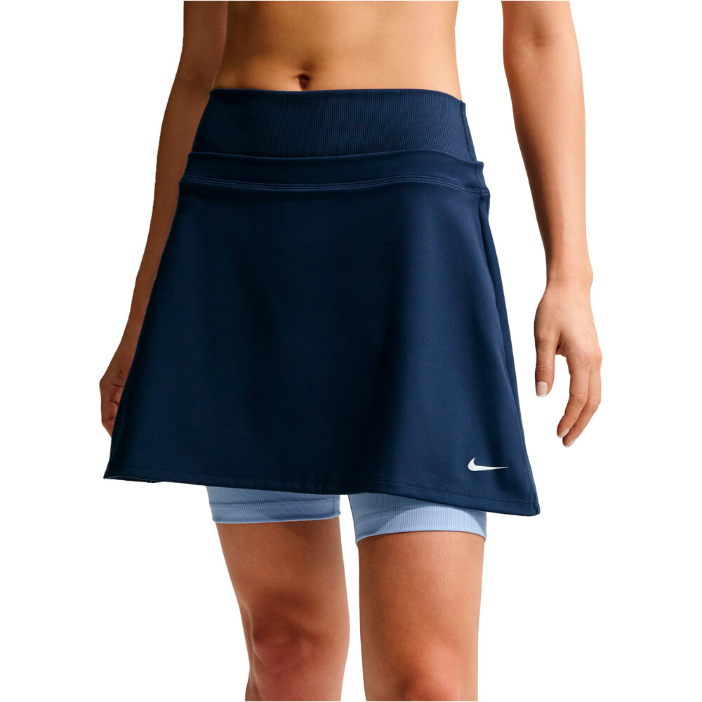 Nike pantalones y mallas cortas fitness mujer W NK ONE DF SKIRT CPSL B vista frontal