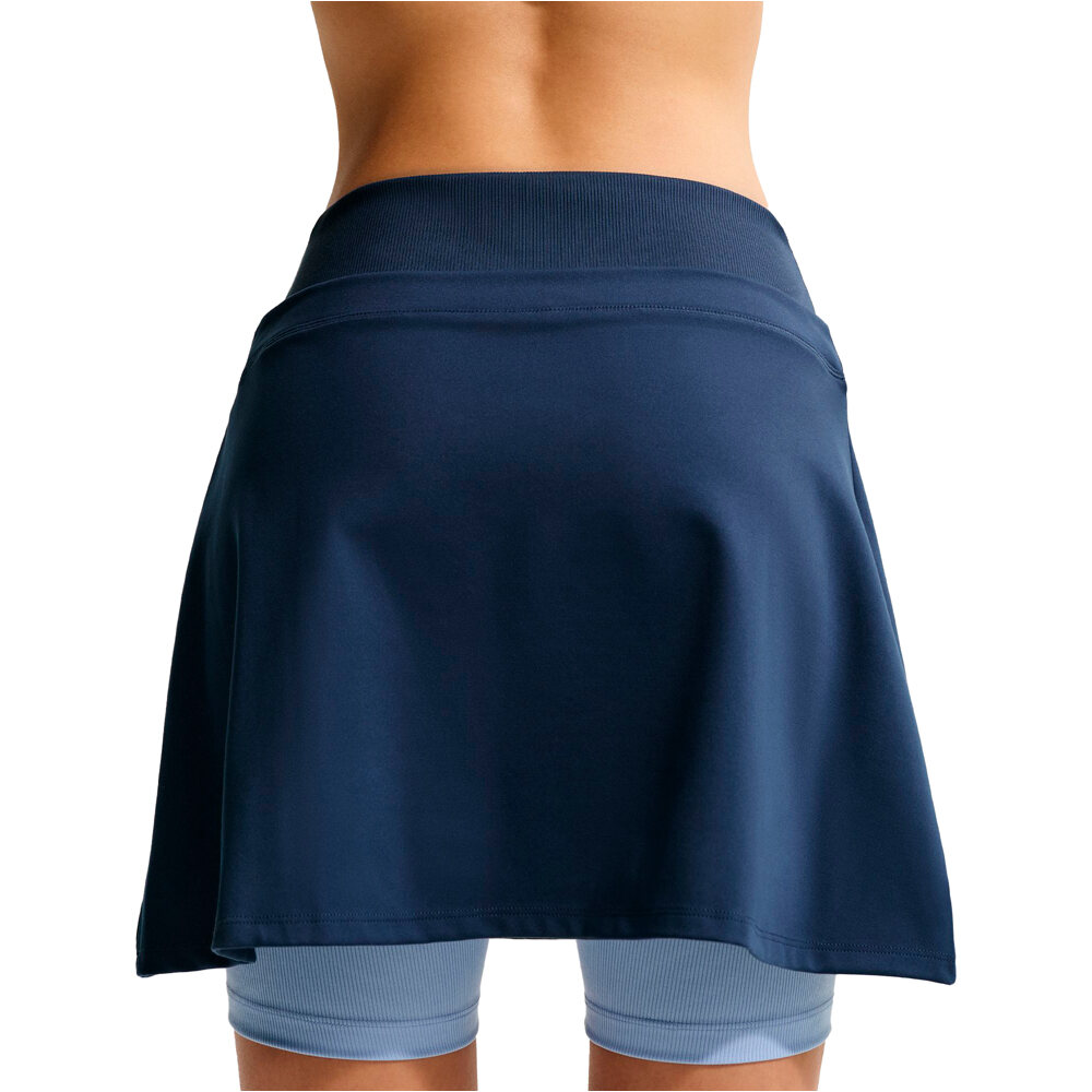 Nike pantalones y mallas cortas fitness mujer W NK ONE DF SKIRT CPSL B vista trasera