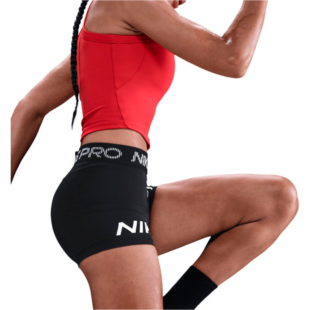 Nike pantalones y mallas cortas fitness mujer W NP 365 MR 3IN SHORT TT GRX vista detalle