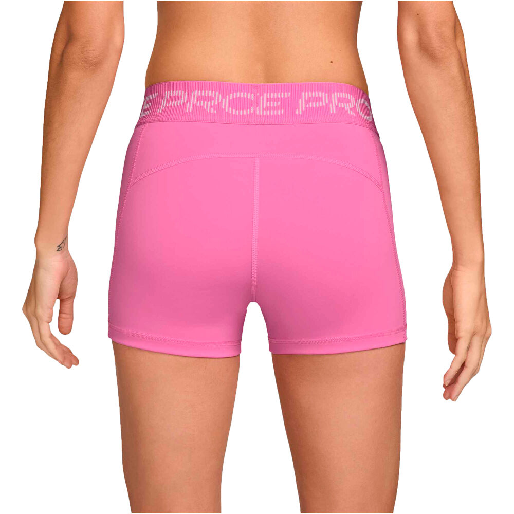 Nike pantalones y mallas cortas fitness mujer W NP 365 MR 3IN SHORT TT GRX vista trasera