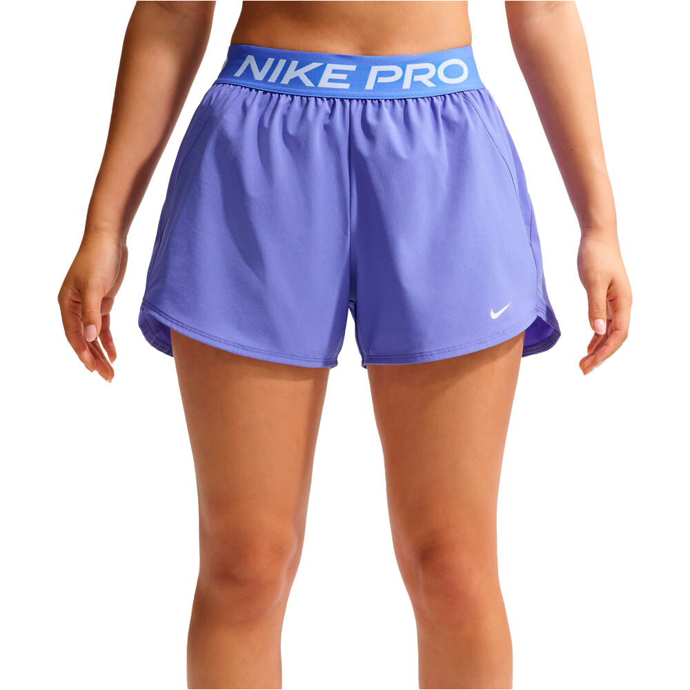 Nike pantalones y mallas cortas fitness mujer W NP DF 365 3IN SHORT WVN vista frontal