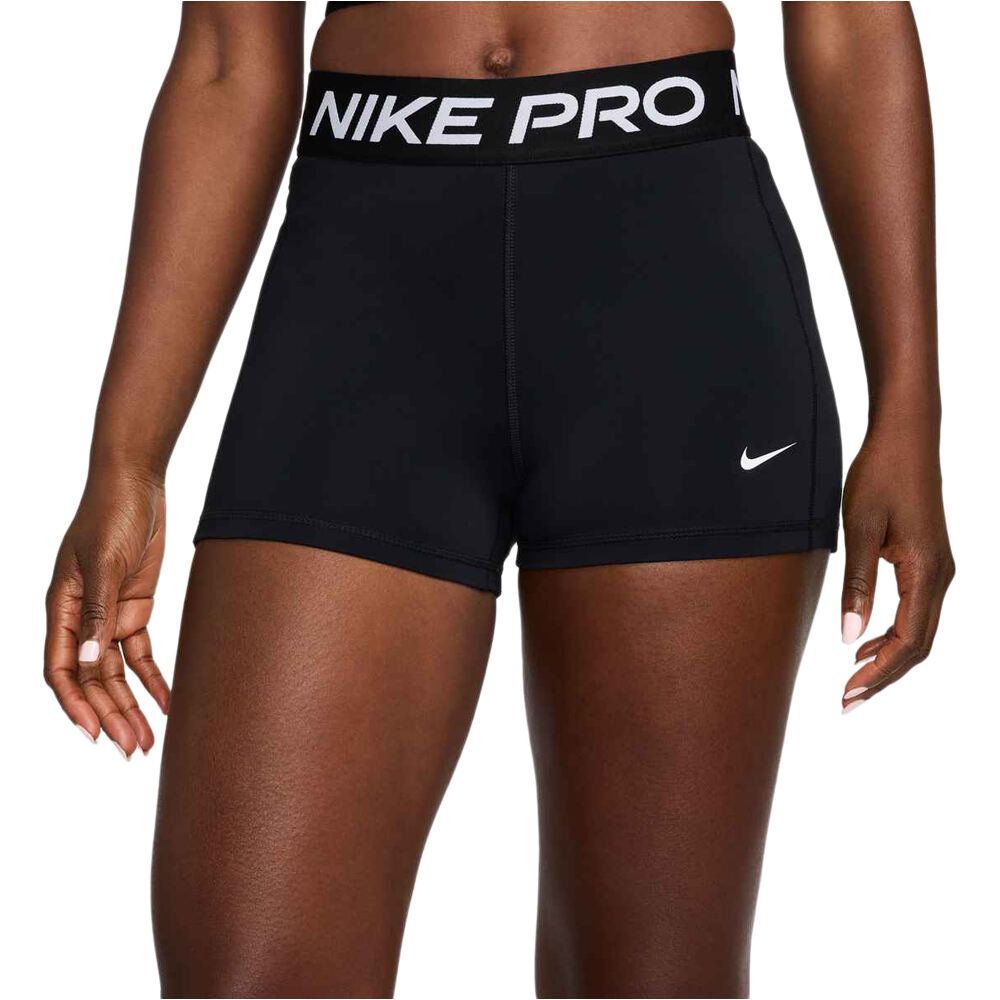 Nike pantalones y mallas cortas fitness mujer W NP DF 365 MR 3IN LPP SHORT vista frontal
