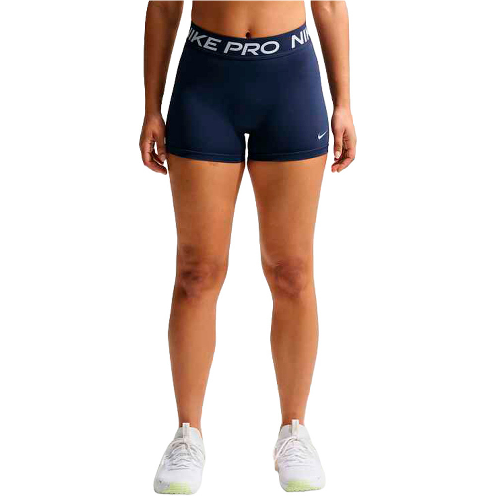Nike pantalones y mallas cortas fitness mujer W NP DF 365 MR 3IN SHORT USM vista frontal