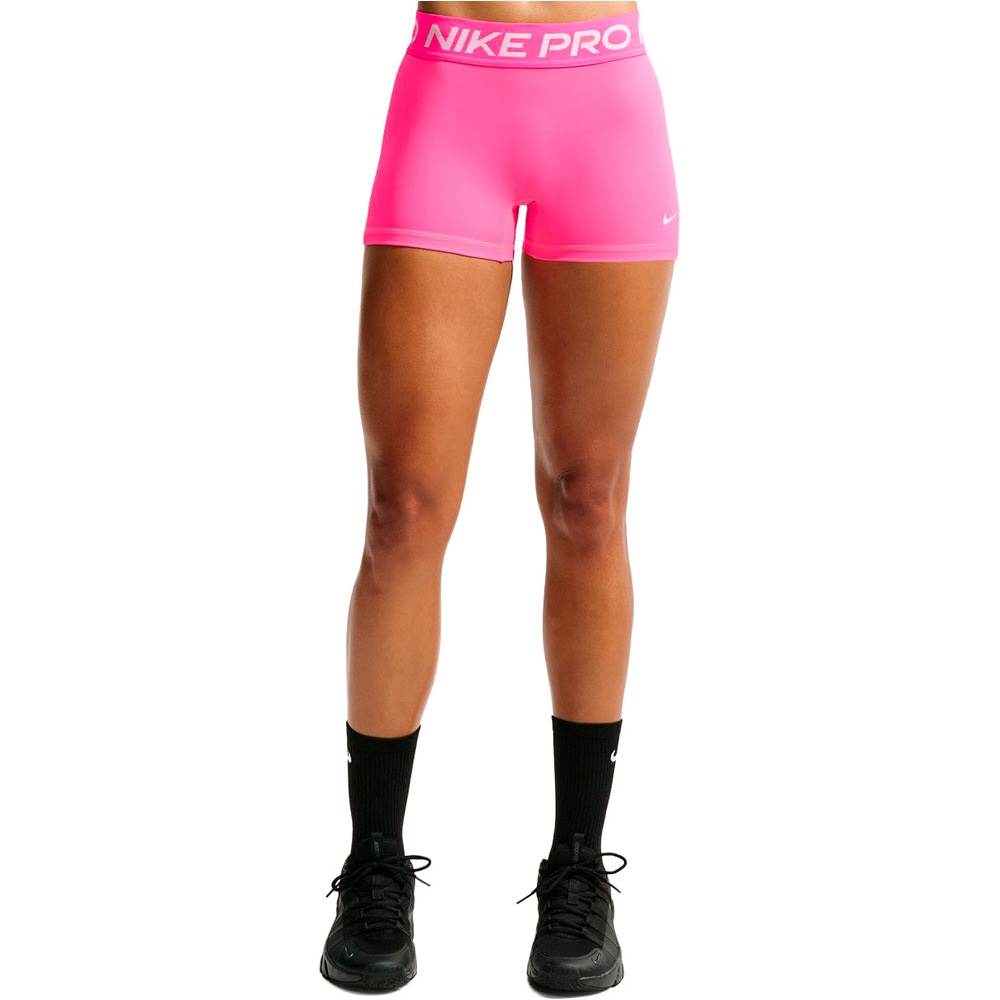 Nike pantalones y mallas cortas fitness mujer W NP DF 365 MR 3IN SHORT USM vista frontal
