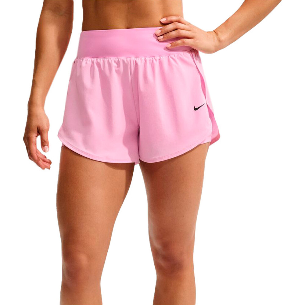 Nike pantalones y mallas cortas fitness mujer W NP DF SCULPT 2N1 3IN HR SHRT vista frontal