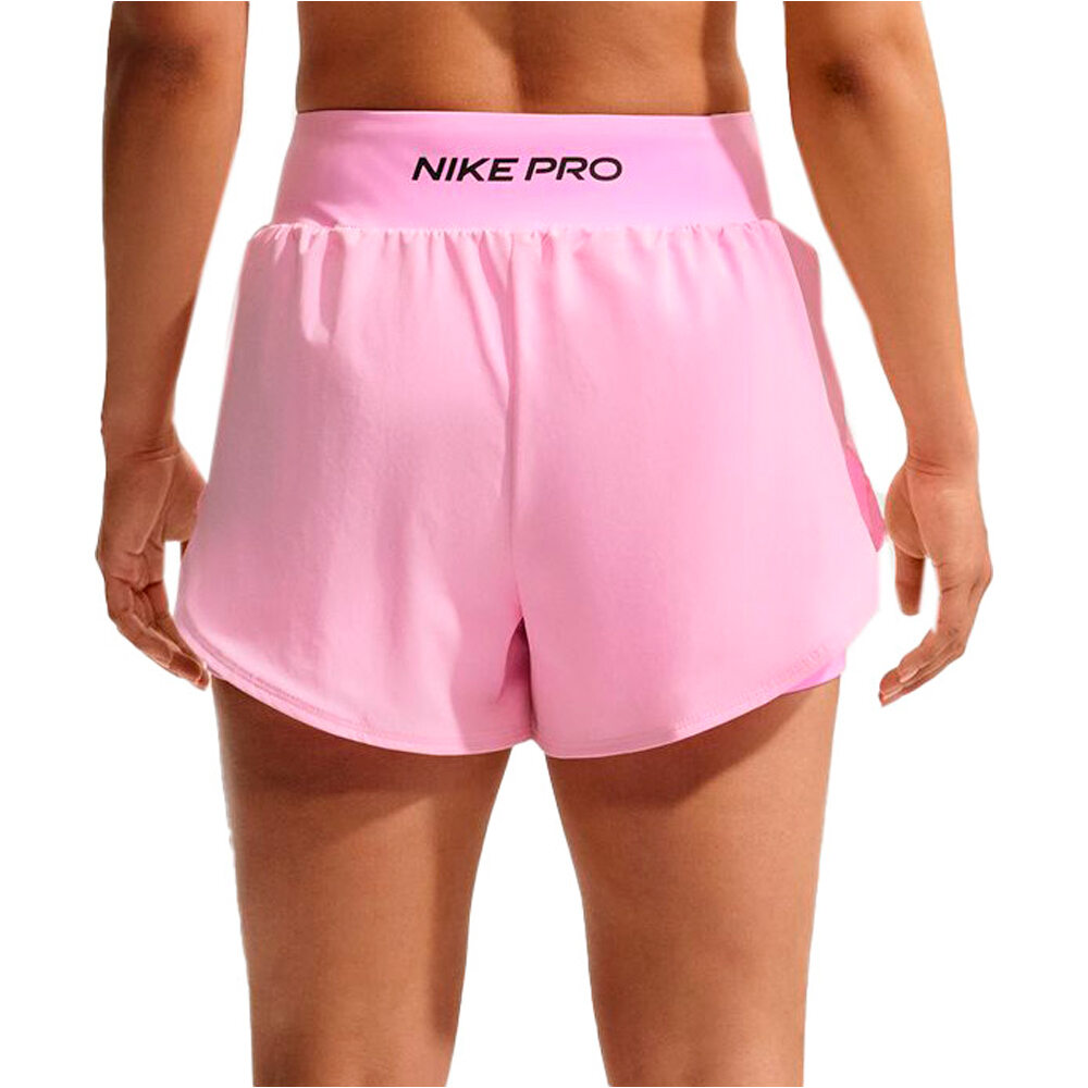 Nike pantalones y mallas cortas fitness mujer W NP DF SCULPT 2N1 3IN HR SHRT vista trasera