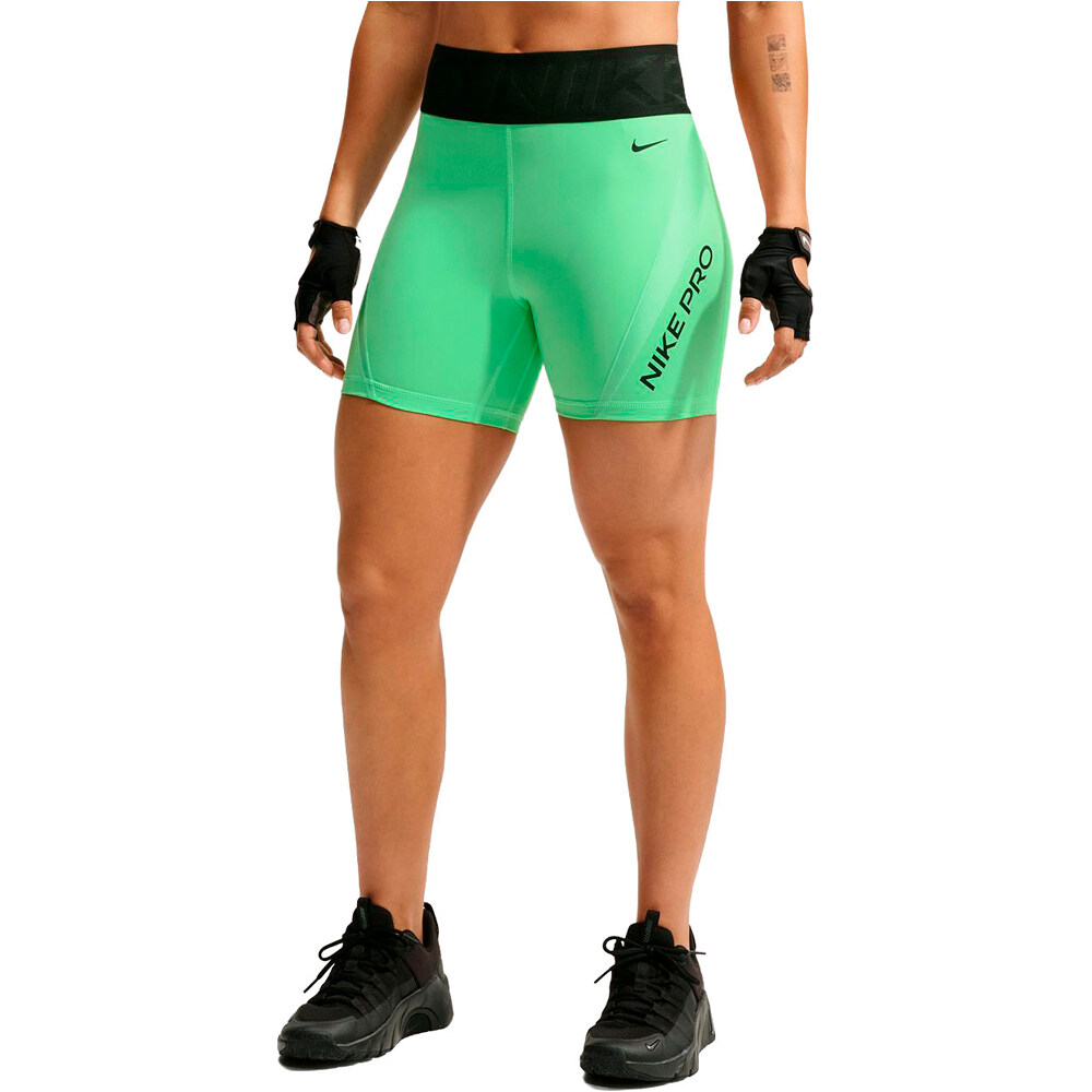 Nike pantalones y mallas cortas fitness mujer W NP DF SCULPT 5IN SHORT GG vista frontal