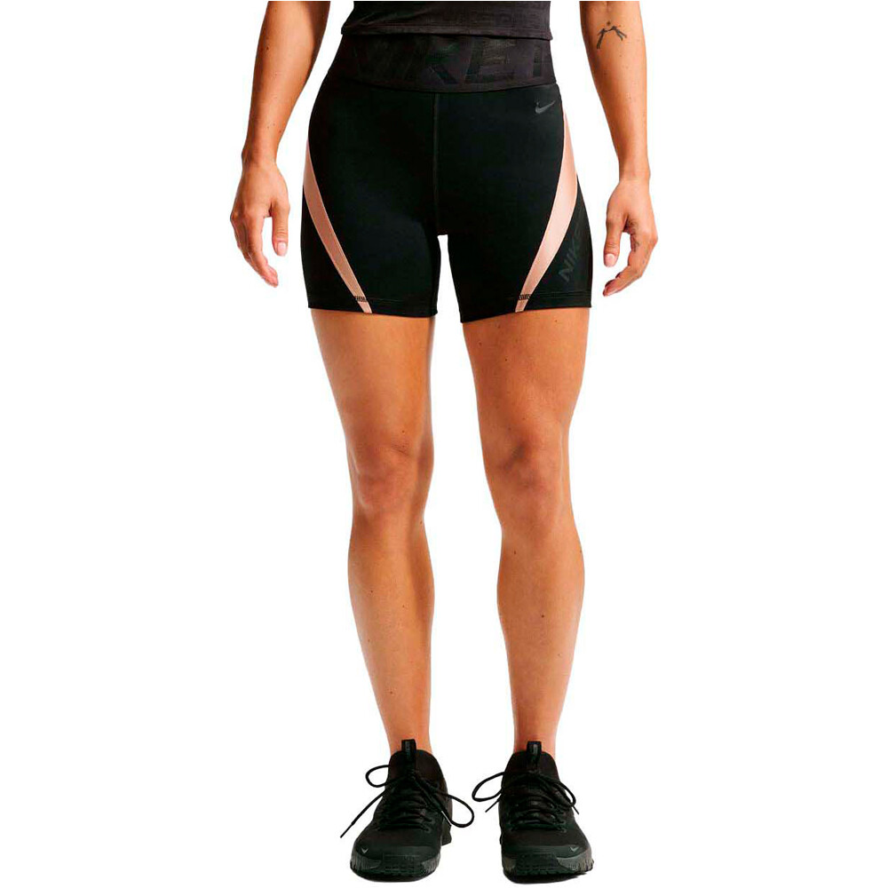 Nike pantalones y mallas cortas fitness mujer W NP DF SCULPT 5IN SHORT GG vista frontal