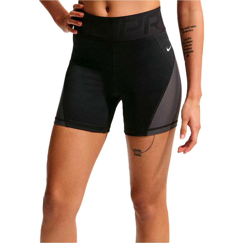 Nike pantalones y mallas cortas fitness mujer W NP DF SCULPT HR 5IN SHORT G vista frontal