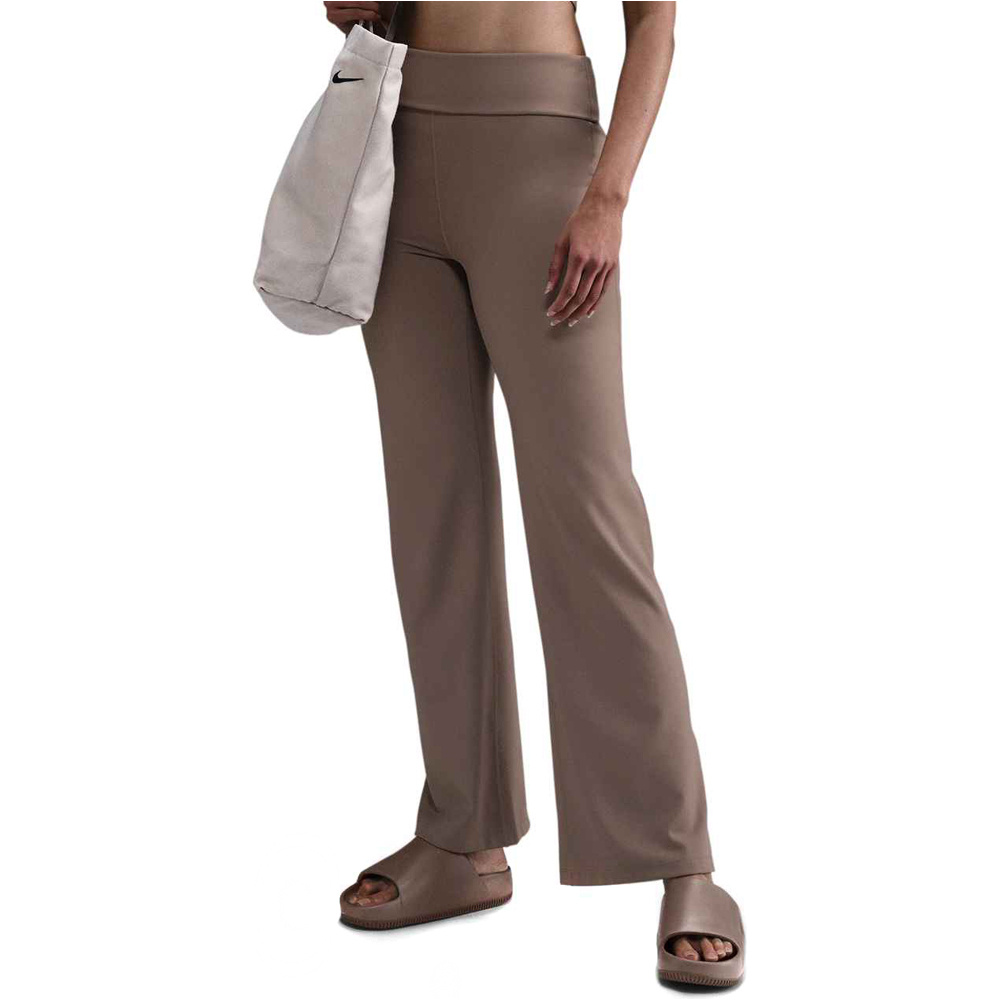 Nike pantalones y mallas largas fitness mujer W NK DF ONE HR FLDOVR PANT vista frontal