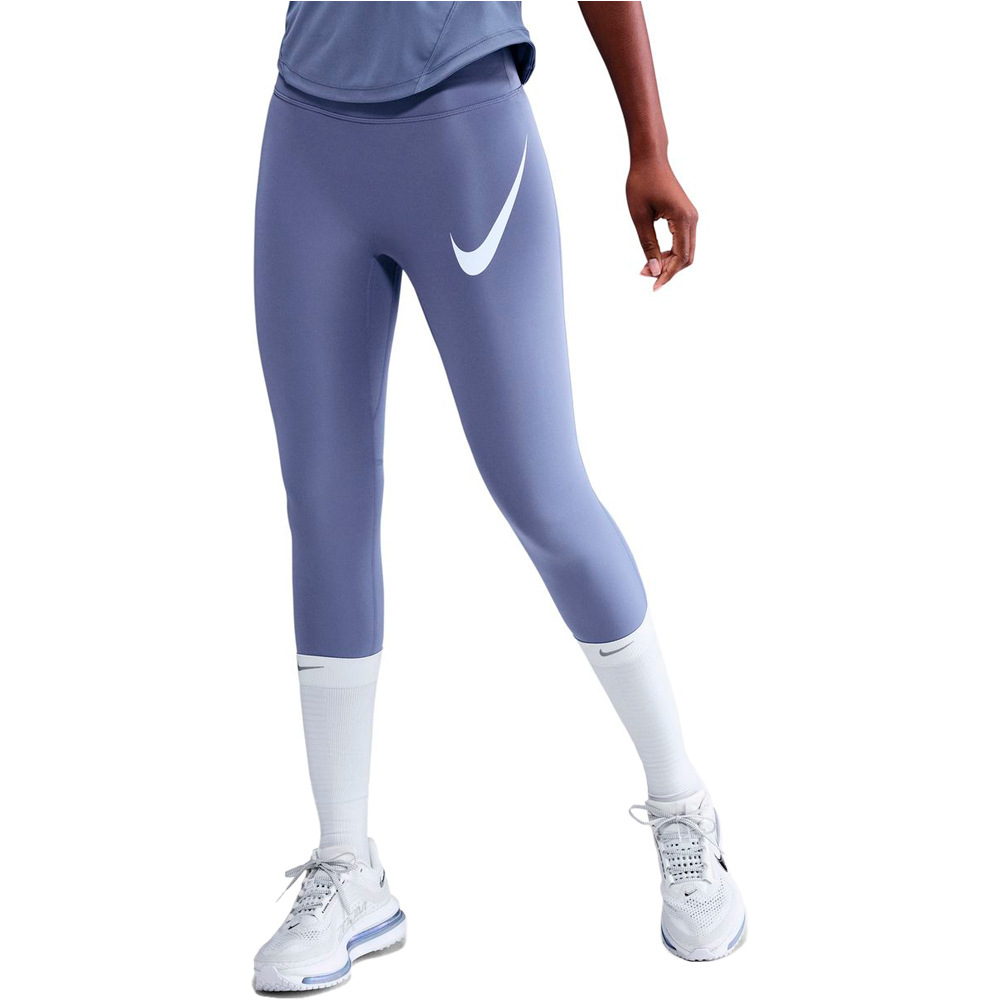 Nike pantalones y mallas largas fitness mujer W NK DF TEMPO HR 7/8 TGT SWHBR vista frontal