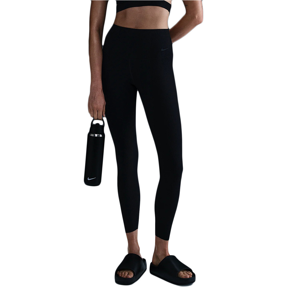 Nike pantalones y mallas largas fitness mujer W NK DF ZENVY HR 7/8 RIB TGHT vista frontal