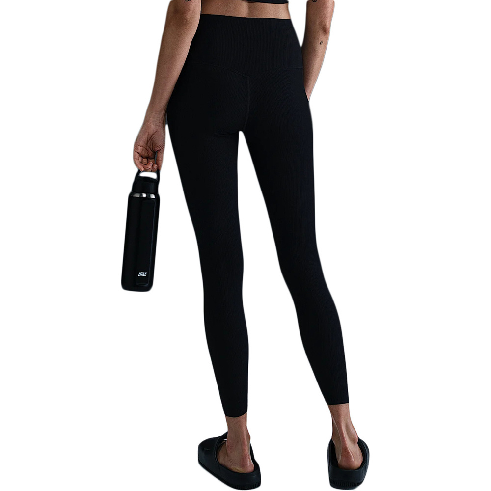 Nike pantalones y mallas largas fitness mujer W NK DF ZENVY HR 7/8 RIB TGHT vista trasera