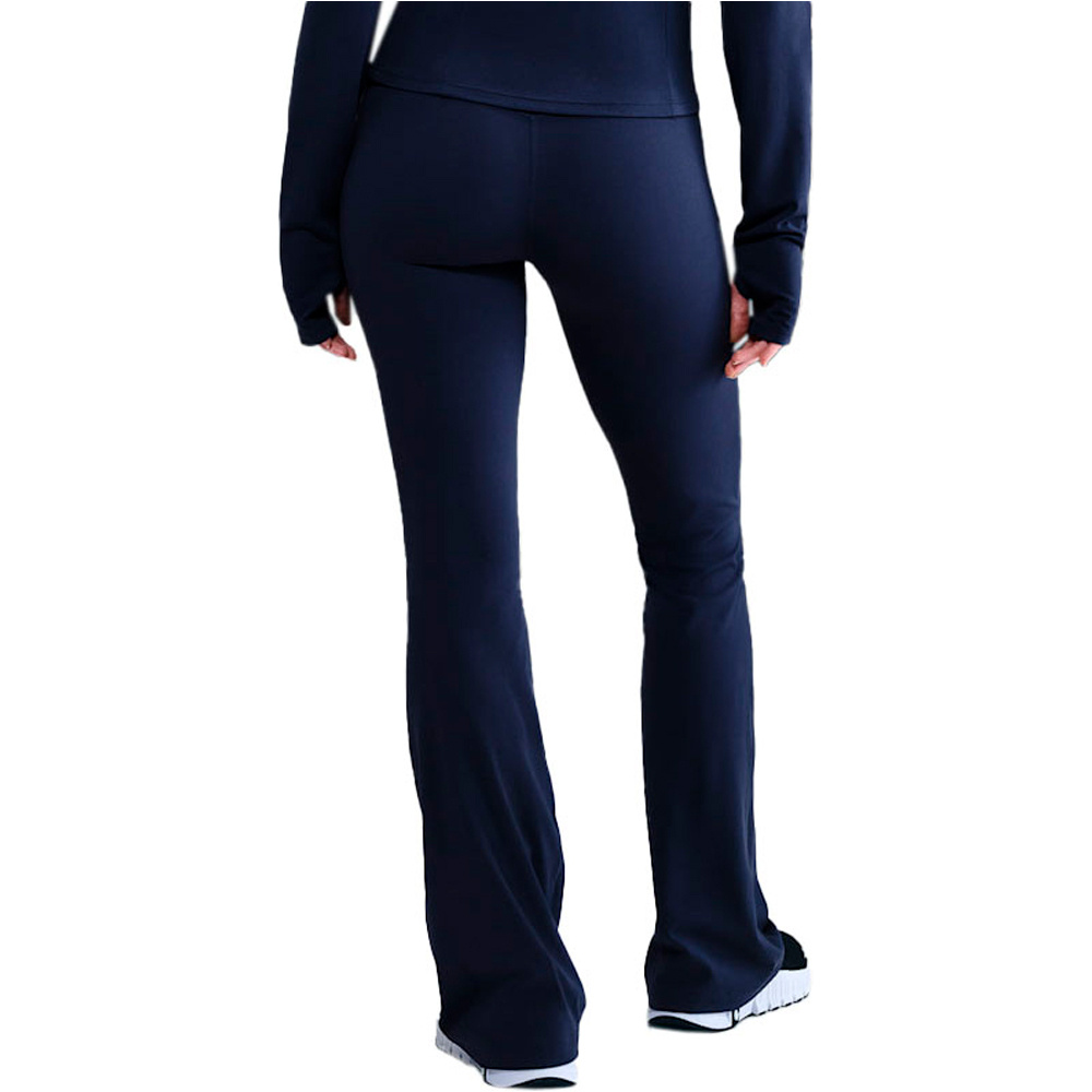 Nike pantalones y mallas largas fitness mujer W NK DF ZENVY HR FLARE vista trasera