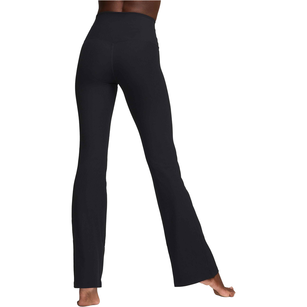Nike pantalones y mallas largas fitness mujer W NK DF ZENVY HR FLARE WDE RIB vista trasera