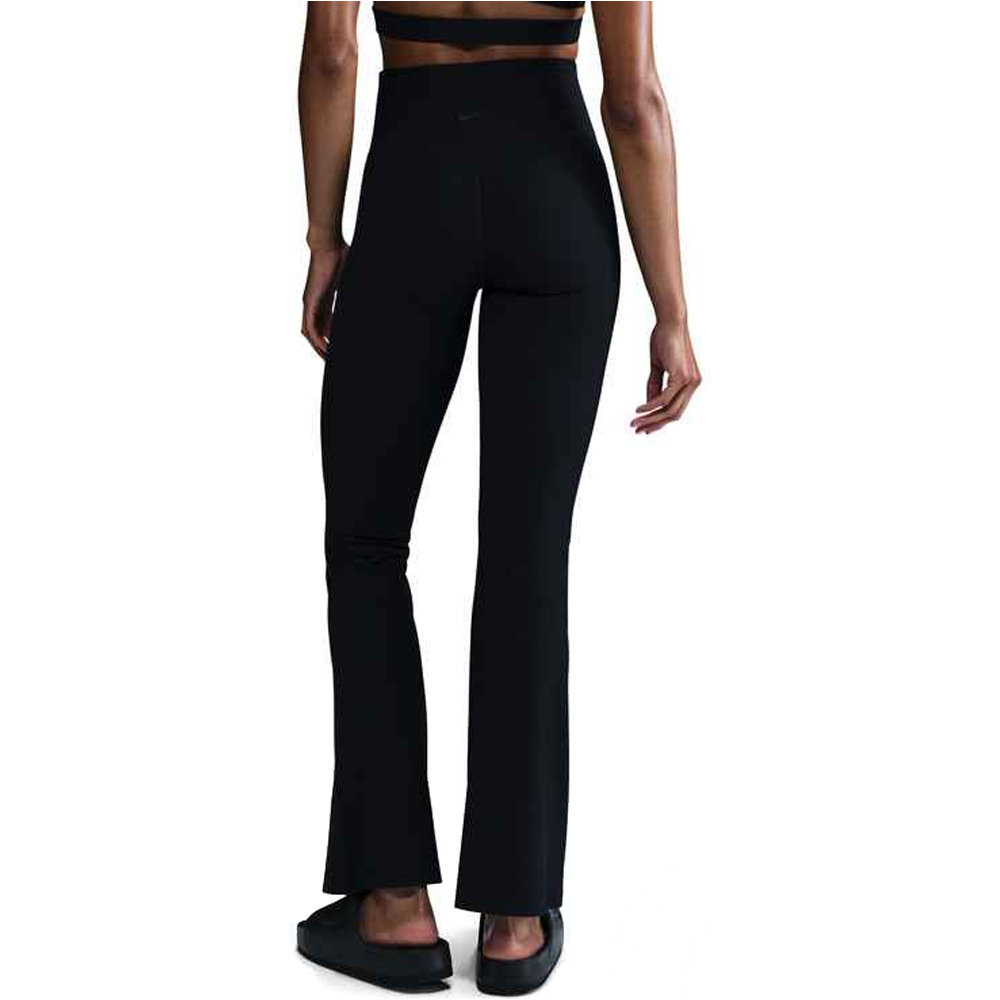 Nike pantalones y mallas largas fitness mujer W NK DF ZENVY HR RIB FLARE vista trasera