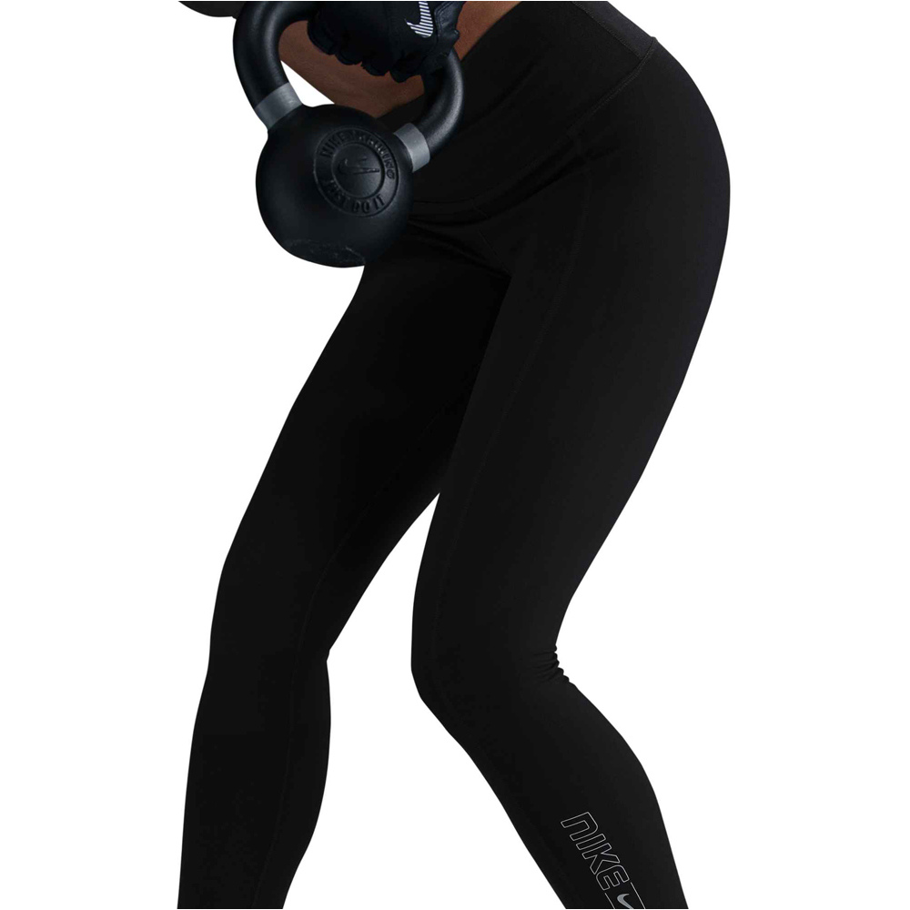 Nike pantalones y mallas largas fitness mujer W NK ONE DF HR TGHT GLS vista detalle