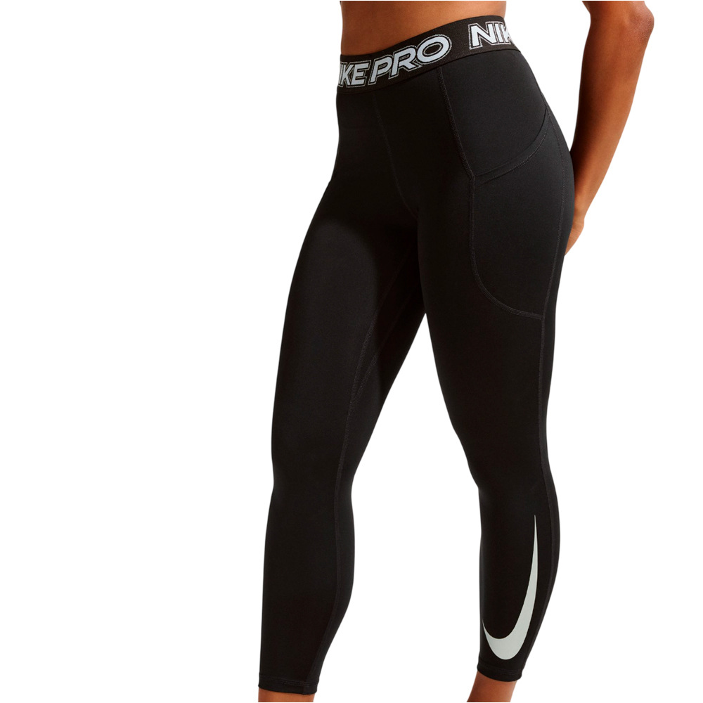 Nike pantalones y mallas largas fitness mujer W NP 365 MR 7/8 TGHT TT A GRX vista detalle