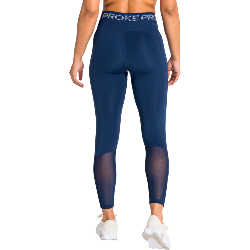 Nike pantalones y mallas largas fitness mujer W NP 365 MR 7/8 TIGHT TT GRX vista trasera