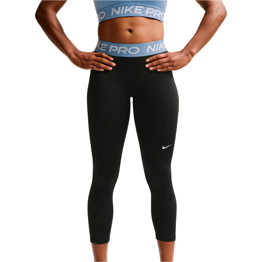 Nike pantalones y mallas largas fitness mujer W NP DF 365 MR CROP TIGHT USM vista frontal