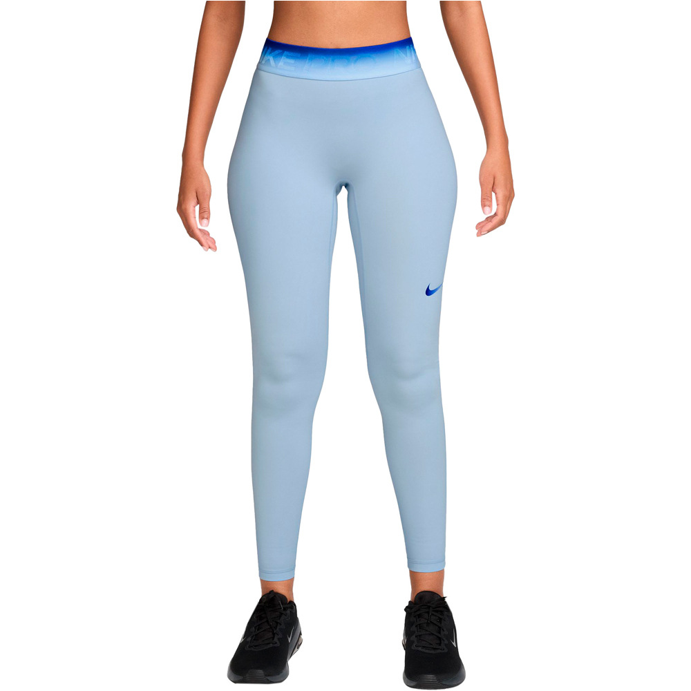 Nike pantalones y mallas largas fitness mujer W NP DF MR 7/8 TIGHT TT GRDNT vista frontal