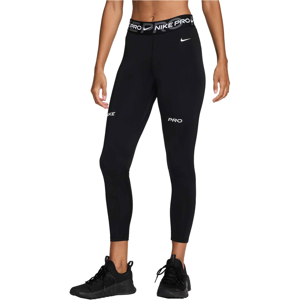 Nike pantalones y mallas largas fitness mujer W NP DF MR 7/8 TIGHT TT vista frontal