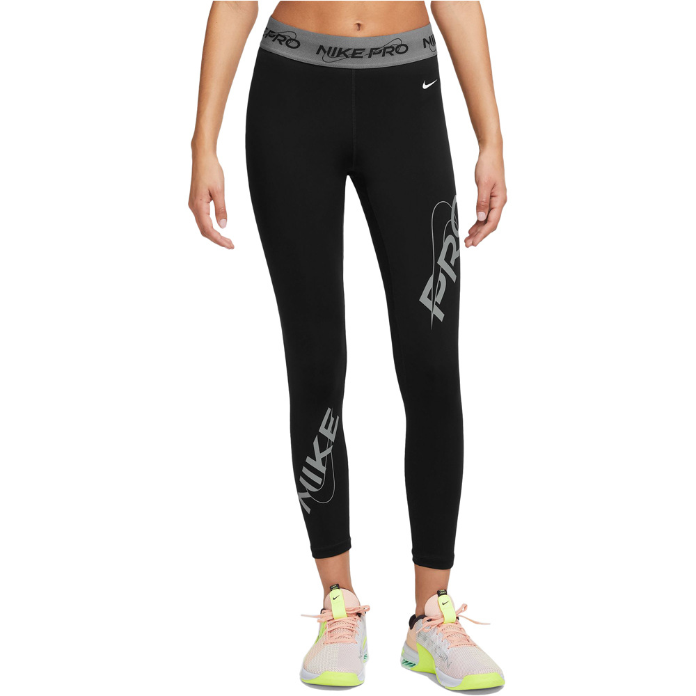 Nike pantalones y mallas largas fitness mujer W NP DF MR GRX 7/8 TGHT vista frontal