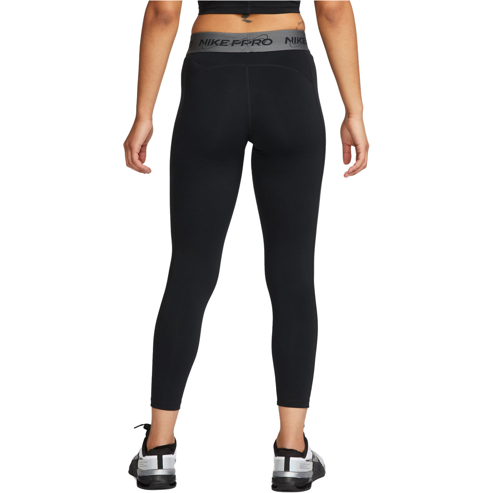 Nike pantalones y mallas largas fitness mujer W NP DF MR GRX 7/8 TGHT vista trasera