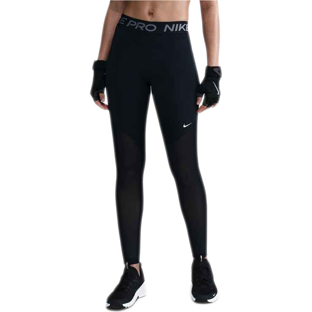 Nike pantalones y mallas largas fitness mujer W NP DF MR TIGHT GG MESH vista frontal