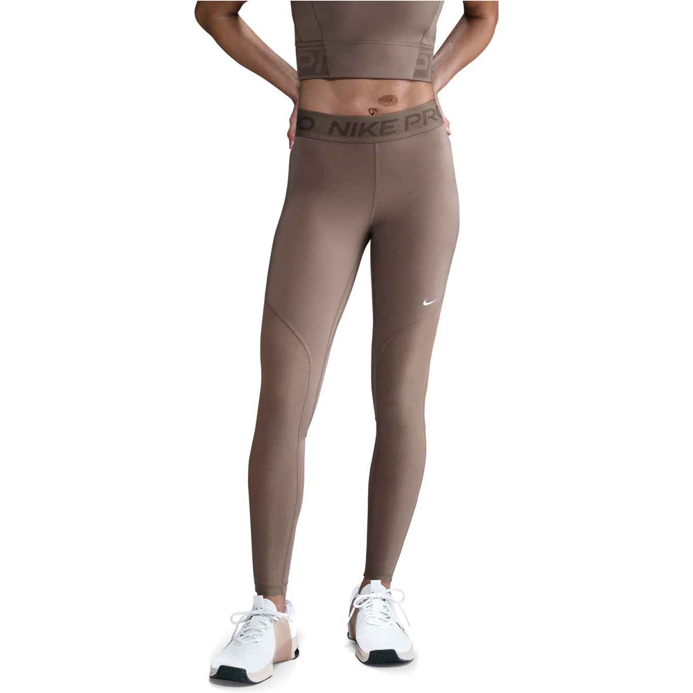 Nike pantalones y mallas largas fitness mujer W NP DF MR TIGHT GG MESH vista frontal
