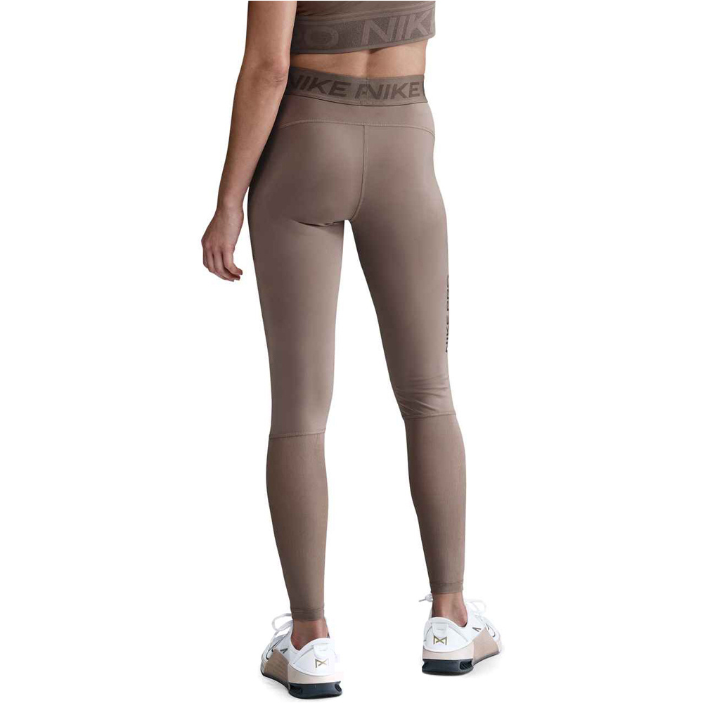Nike pantalones y mallas largas fitness mujer W NP DF MR TIGHT GG MESH vista trasera