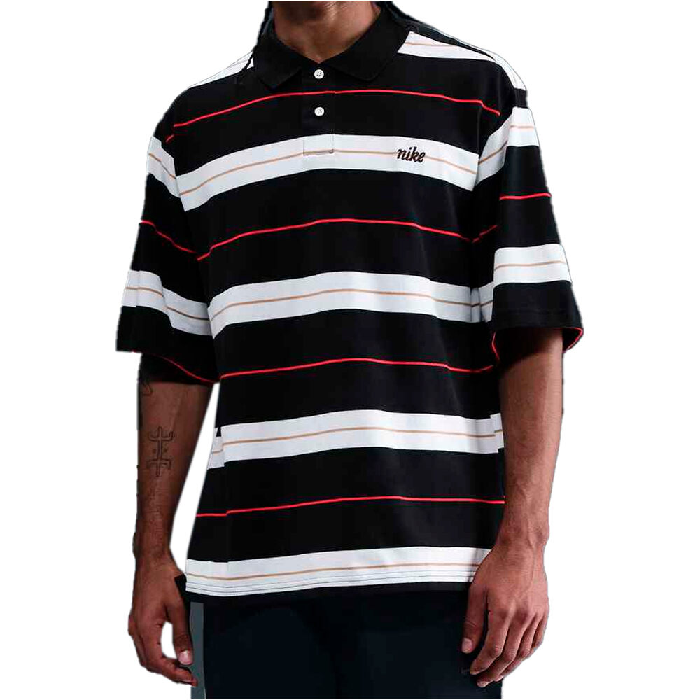 Nike polo manga corta hombre M NK CLUB SS POLO STRIPE CLCT vista frontal