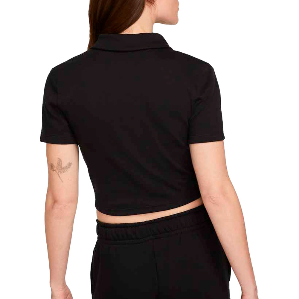 Nike polo manga corta mujer W NSW ESSNTL SS POLO CRP TOP vista trasera