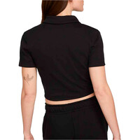 Nike polo manga corta mujer W NSW ESSNTL SS POLO CRP TOP vista trasera