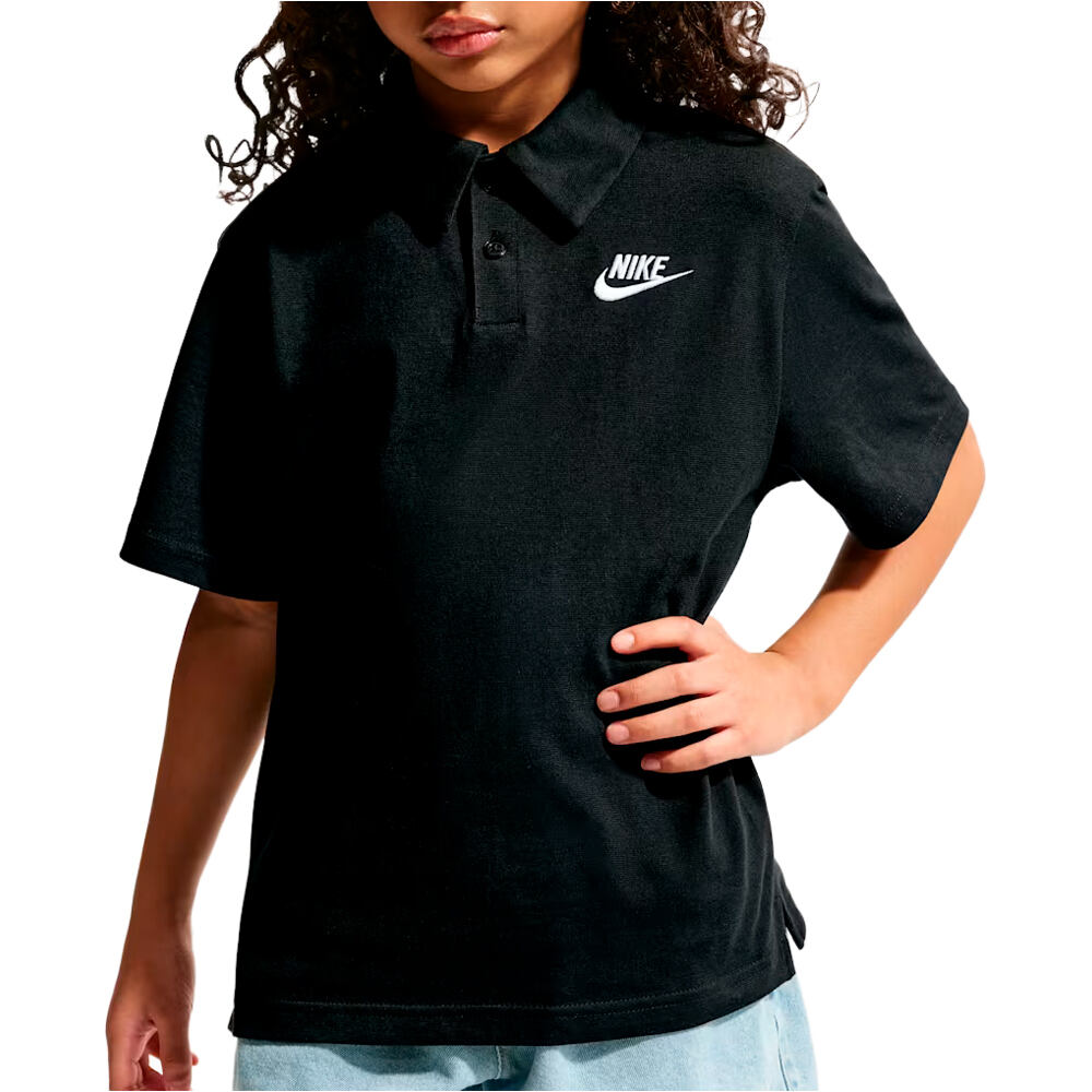 Nike polo manga corta niño K NSW CLUB KNIT SS POLO LBR vista frontal