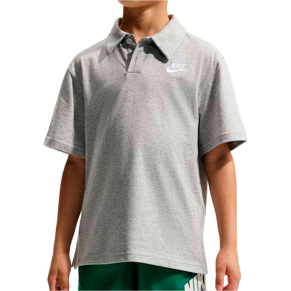 Nike polo manga corta niño K NSW CLUB KNIT SS POLO LBR vista frontal