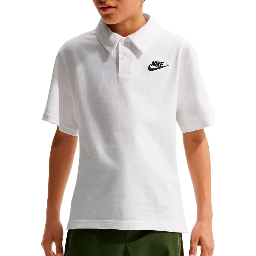 Nike polo manga corta niño K NSW CLUB KNIT SS POLO LBR vista frontal