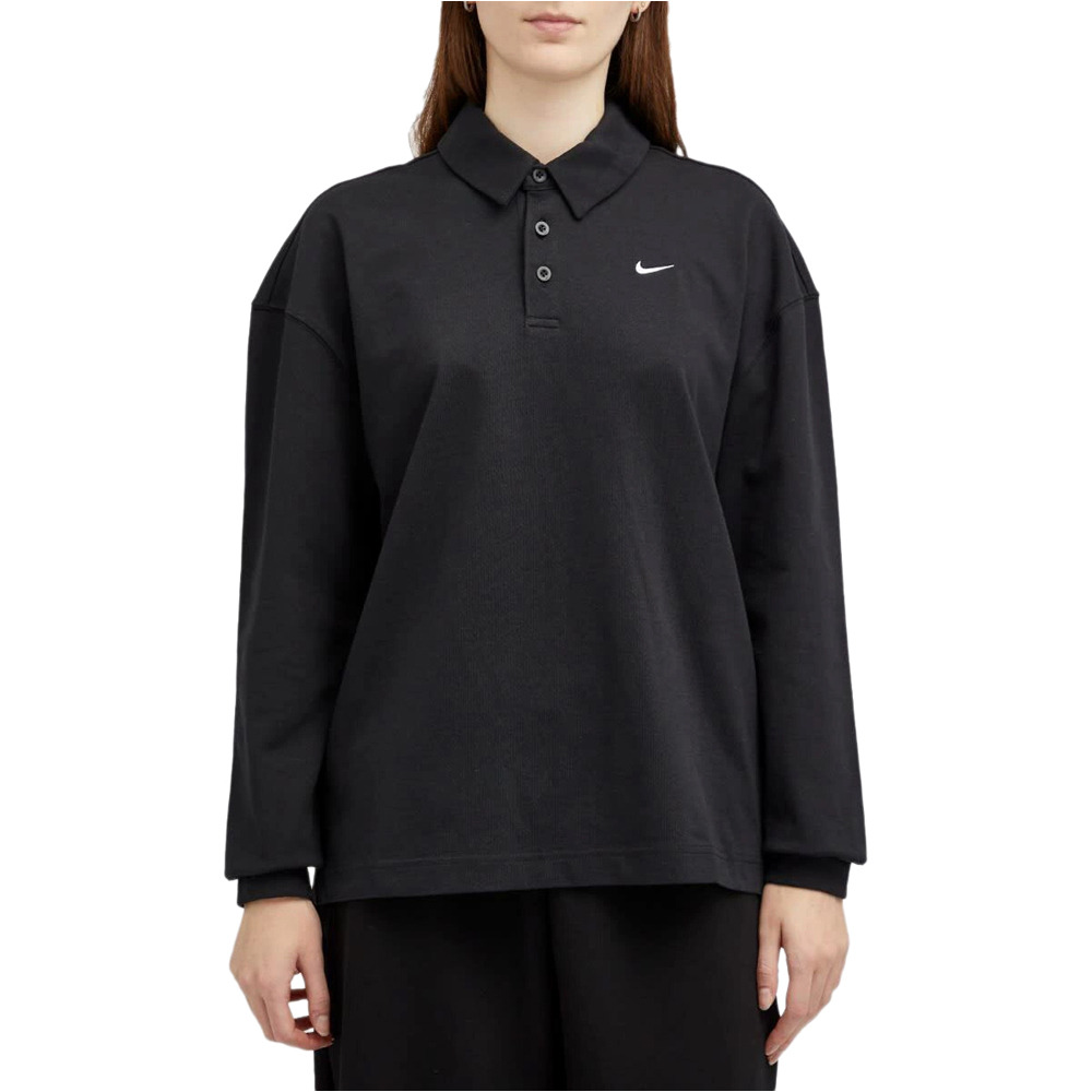 Nike polo manga larga mujer W NSW ESSNTL OS LS POLO vista frontal