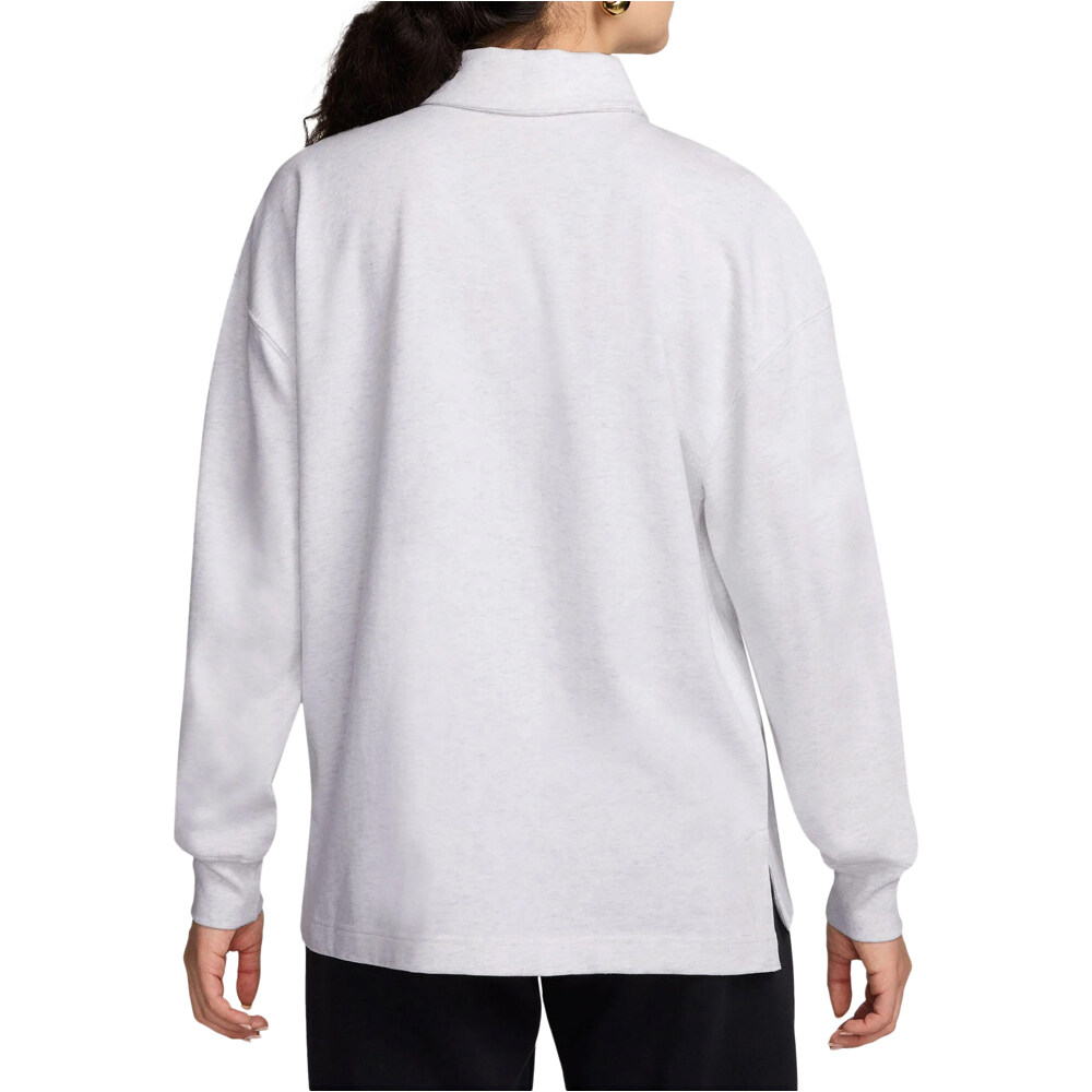 Nike polo manga larga mujer W NSW ESSNTL OS LS POLO vista trasera