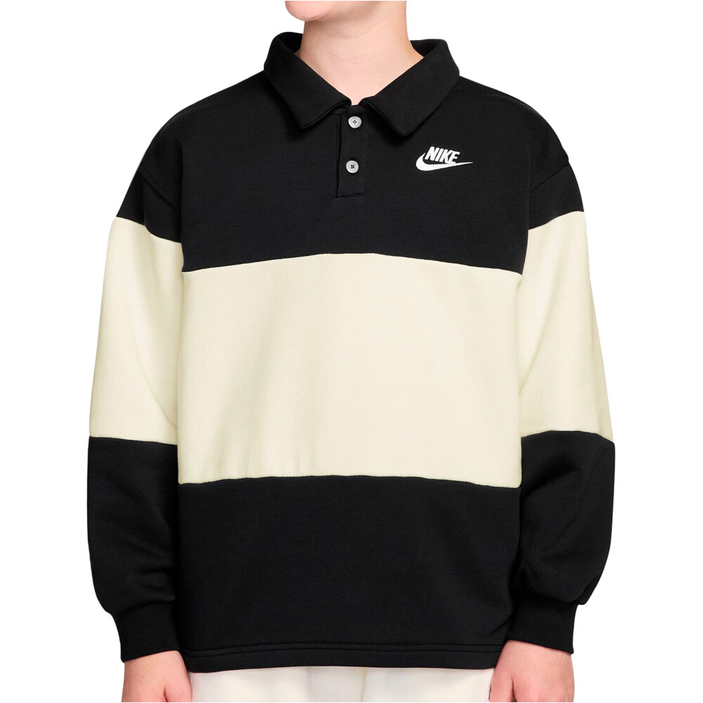 Nike polo manga larga niño K NSW CLUB RUBGY FT LBR vista frontal