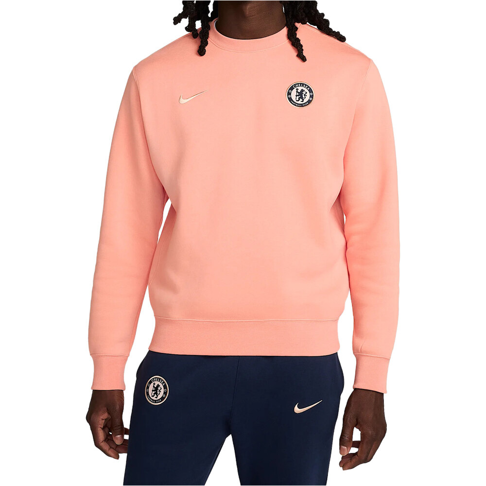 Nike sudadera entrenamiento fútbol CHELSEA 25 M NSW CLUB CRW BB SE vista frontal