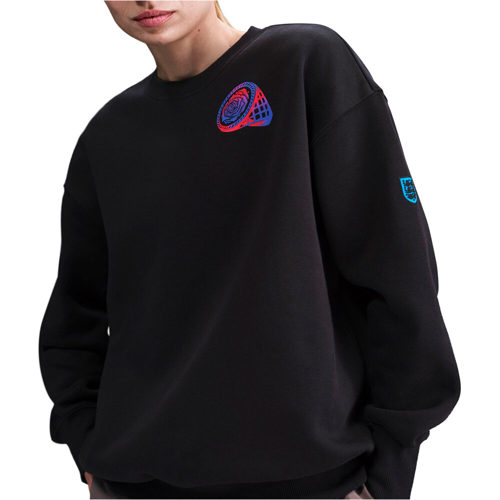 Nike sudadera entrenamiento fútbol INGLATERRA 25 W NSW PHNX FLC OS CREW vista detalle