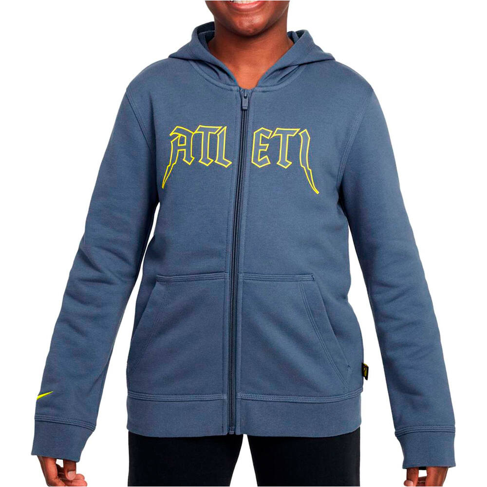 Nike sudadera entrenamiento fútbol niño ATM B NSW FT CLUB FZ GX vista frontal