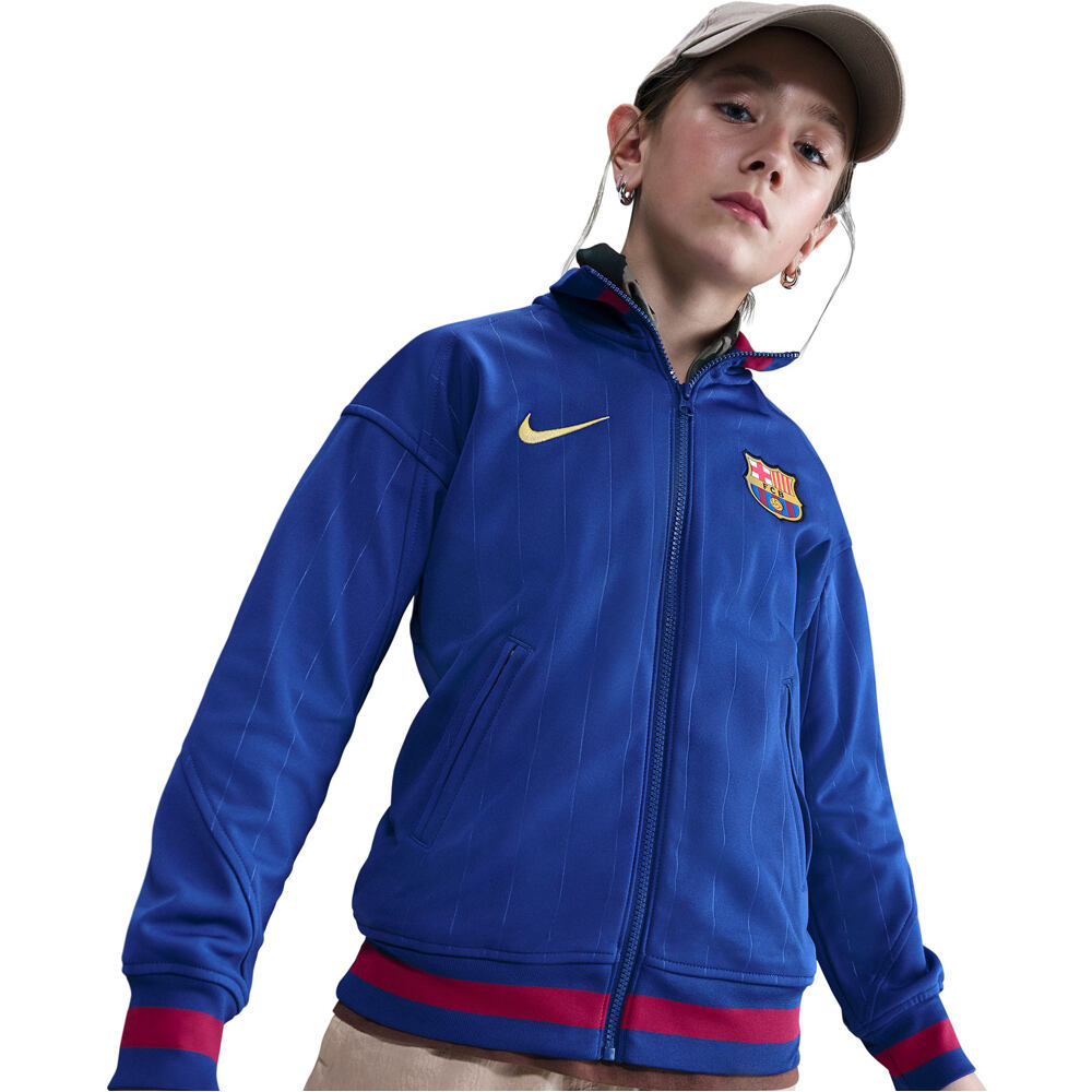 Nike sudadera entrenamiento fútbol niño BARCELONA 26 YNK DF ACDPR ANTHM JKT HM vista detalle