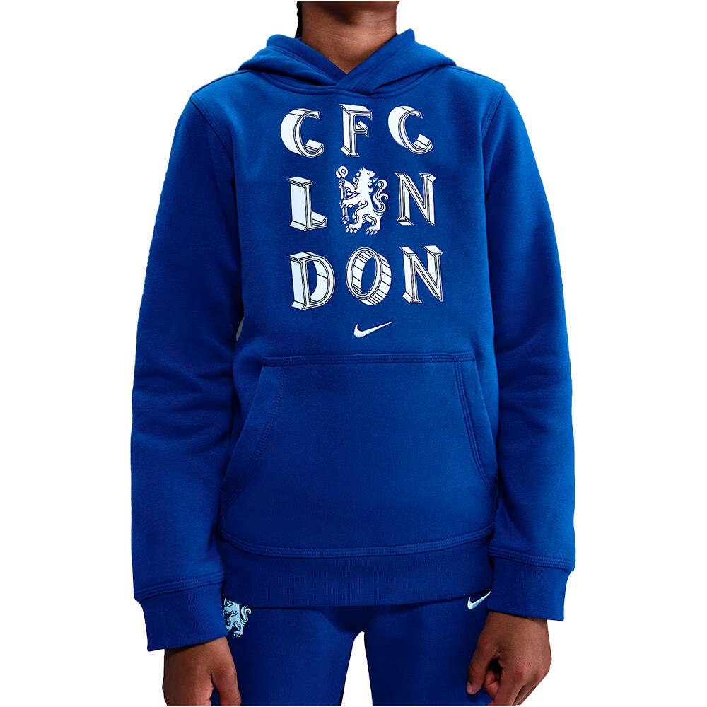 Nike sudadera entrenamiento fútbol niño CFC B NSW CLUB PO HOODIE vista frontal