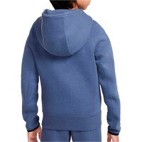 Nike sudadera entrenamiento fútbol niño PSG B NSW TECH FLC FZ vista trasera