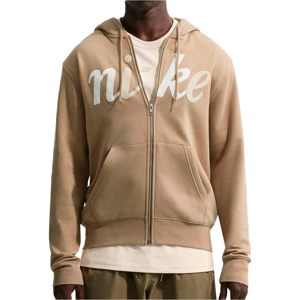 Nike sudadera hombre M NK CLUB BB FZ HOOD CTB vista frontal